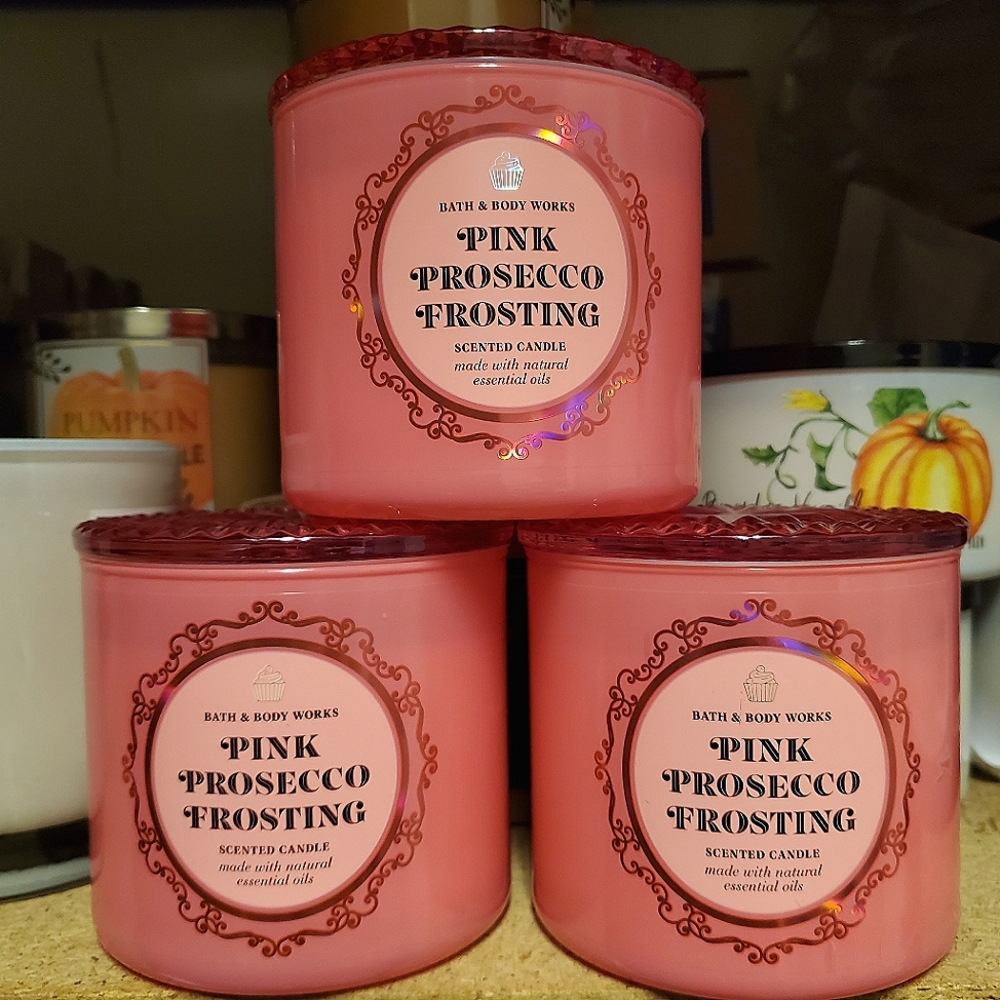 Bath and Body Works Pink Prosecco Frosting Candles